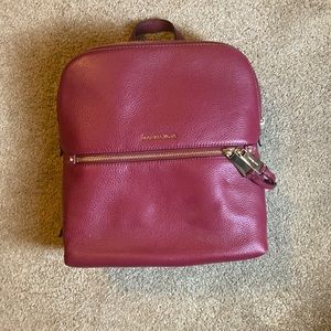 Michael Kors Rhea Medium Slim Backpack - Burgundy